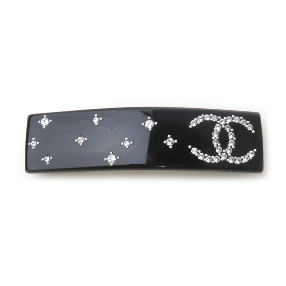 Chanel CHANEL Barrette Plastic Black Women's h32529a